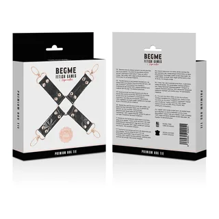Croix de liaison cuir noir vegan quatre mousquetons, coloris Noir, autre vue 3