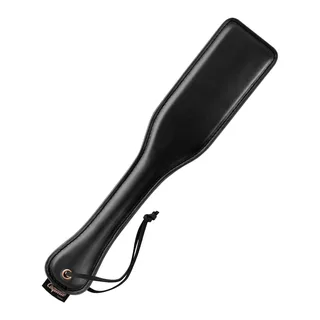 Cravache cuir vegan pelle plate noire, autre vue 4