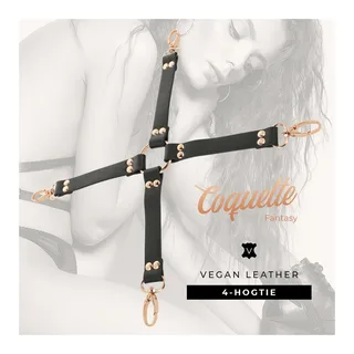 Cravate de suspension cuir noir quatre mousquetons, autre vue 3