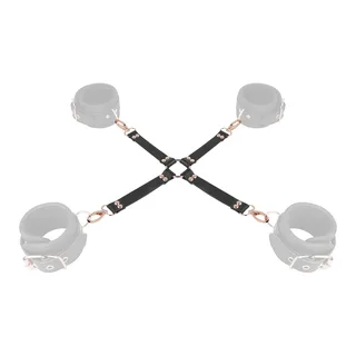 Cravate de suspension cuir noir quatre mousquetons, autre vue 5