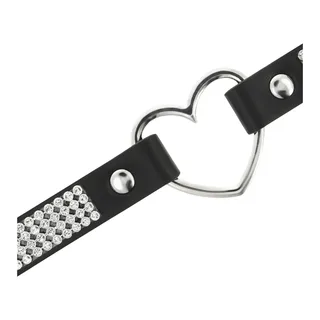 Collier et laisse Ras-de-cou en Cuir Vegan Coquette