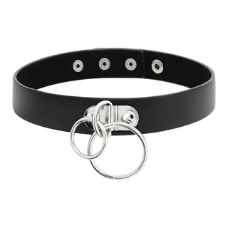 Collier Ras-de-cou Double Anneau Coquette