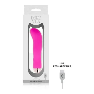 Mini vibromasseur Vibrateur Rechargeable Deux Vitesses Dolce Vita - Rose