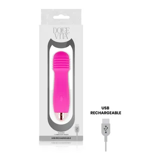 Vibromasseur Vibrateur Rechargeable Trois Vitesses Dolce Vita - Rose