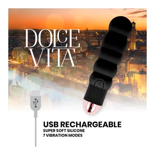 Vibrateur Rechargeable Six Vitesses Dolce Vita - détail de la texture