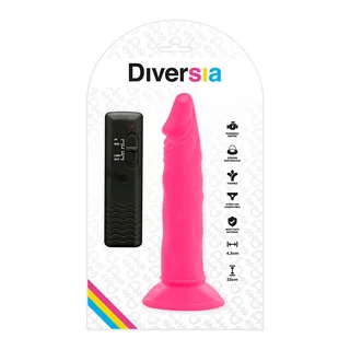 Emballage du gode vibrant Diversia rose 23 cm