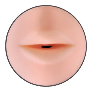Masturbateur bouche noir et rose, étanche, base eau, autre vue 13