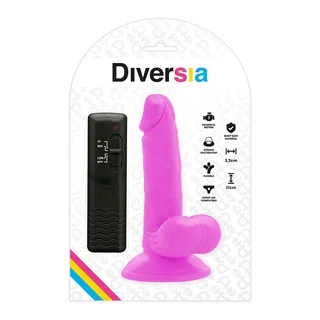 Emballage du gode vibrant Diversia violet 17 cm