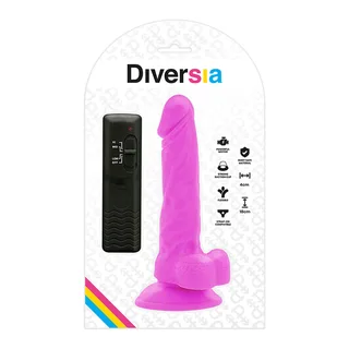 Emballage du gode vibrant Diversia violet 18 cm