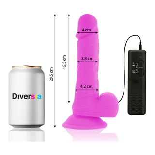 Cotes du gode Diversia 20,5 cm : 15,5 cm insérables, diamètres de 3,8 à 4,2 cm