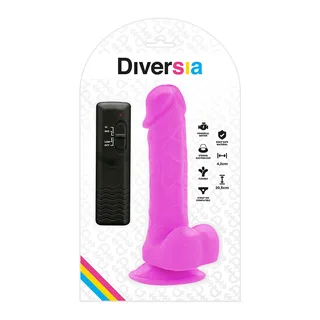 Emballage du gode vibrant Diversia violet 20,5 cm