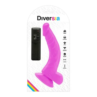 Emballage du gode vibrant Diversia violet 21,5 cm