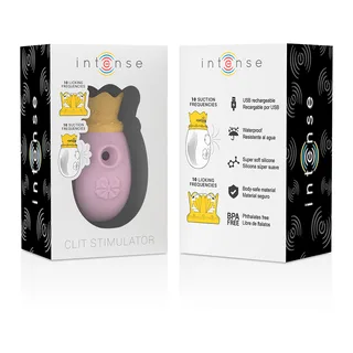 Stimulateur Clitoris Modes D'aspiration Intense - avec son échelle de taille - Rose