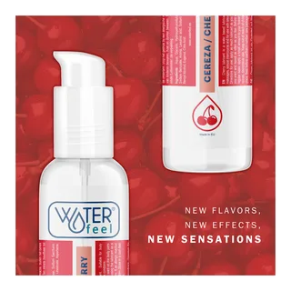 Lubrifiant base eau cerise, flacon pompe, comestible et latex, autre vue 3