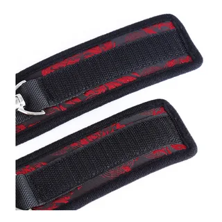 Menottes de poignet textile noir rembourrées ajustables, autre vue 6