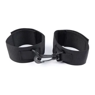 Menottes nylon noir ajustables avec crochet, autre vue 6