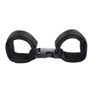 Menottes nylon noir velouté boucle clip, autre vue 2