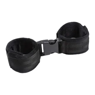Menottes nylon noir velouté boucle clip, autre vue 4