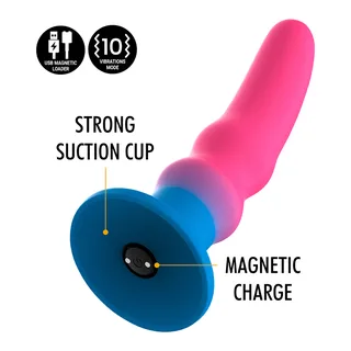 Kuno Utopia Dildo Vibrateur Mythology - avec son échelle de taille - Rose