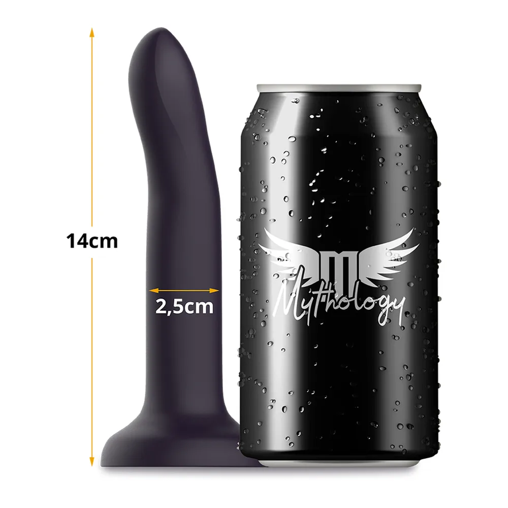 Deux godes noirs en silicone de forme conique avec base large, présentés côte à côte sur fond blanc