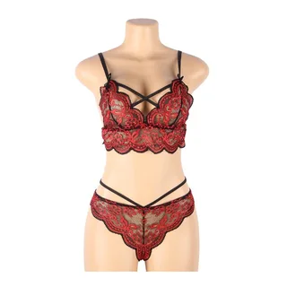 Set Ensemble Deux Pièces Top et Culotte en Dentelle Subblime