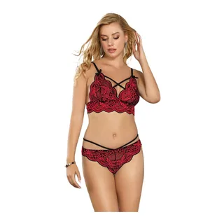 Ensemble Deux Pièces Top et Culotte en Dentelle Subblime vue 9