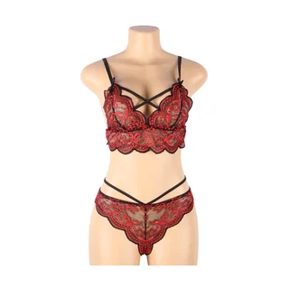 Ensemble Deux Pièces Top et Culotte en Dentelle Subblime vue 13