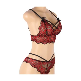 Ensemble Deux Pièces Top et Culotte en Dentelle Subblime vue 14