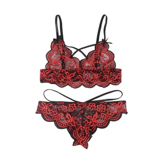 Ensemble Deux Pièces Top et Culotte en Dentelle Subblime vue 22