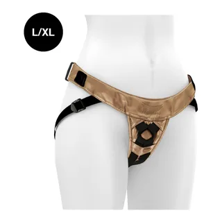 Harnais irisé holographique avec ceinture large, taille L/XL, coloris Bronze, autre vue 2