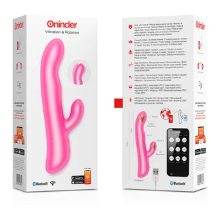 Vibromasseur rabbit Oslo Oninder - vue de dos - Rose