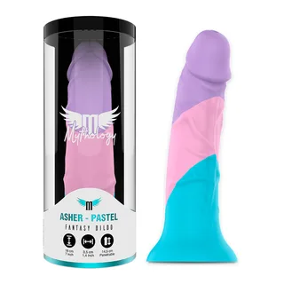 Gode silicone rechargeable tricolore pastel, 18 cm, autre vue 4