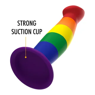 Gode silicone arc-en-ciel rechargeable avec télécommande, autre vue 6