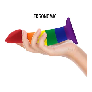 Gode silicone arc-en-ciel rechargeable avec télécommande, autre vue 7