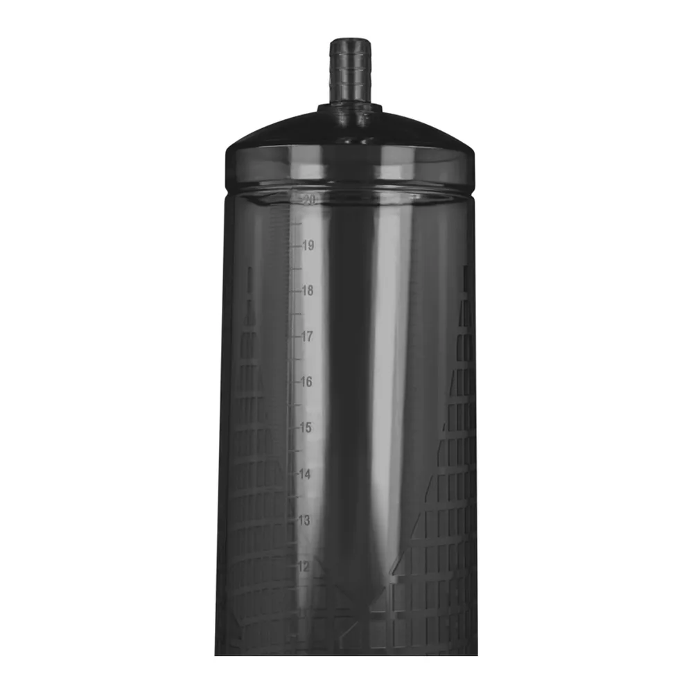 Pompe à pénis noire avec cylindre transparent gradué et poignée-gâchette ergonomique, valve de contrôle à la base