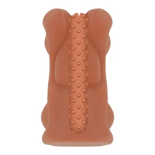 Masturbateur silicone beige relief nœud, autre vue 7