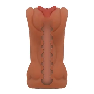 Masturbateur silicone beige anatomique sans coque, autre vue 2