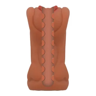 Masturbateur silicone beige anatomique sans coque, autre vue 3