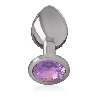 Plug Anal en Métal avec Cristal Violet Intense