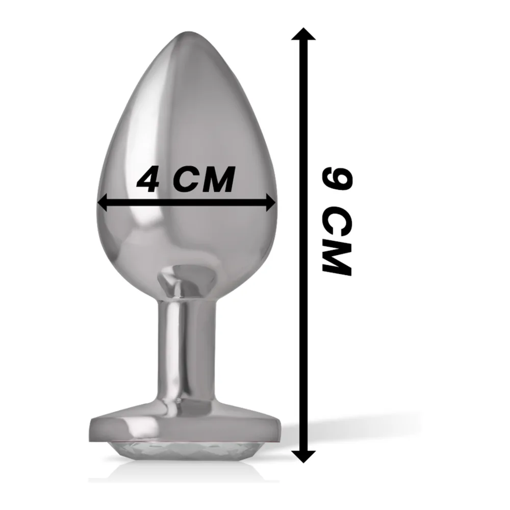 Plug Anal en Métal Aluminium avec Cristal Dargent