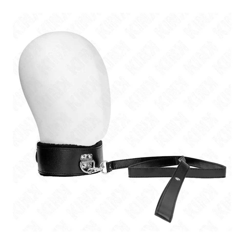 Collier Laisse en Cuir à Clous Argentés
