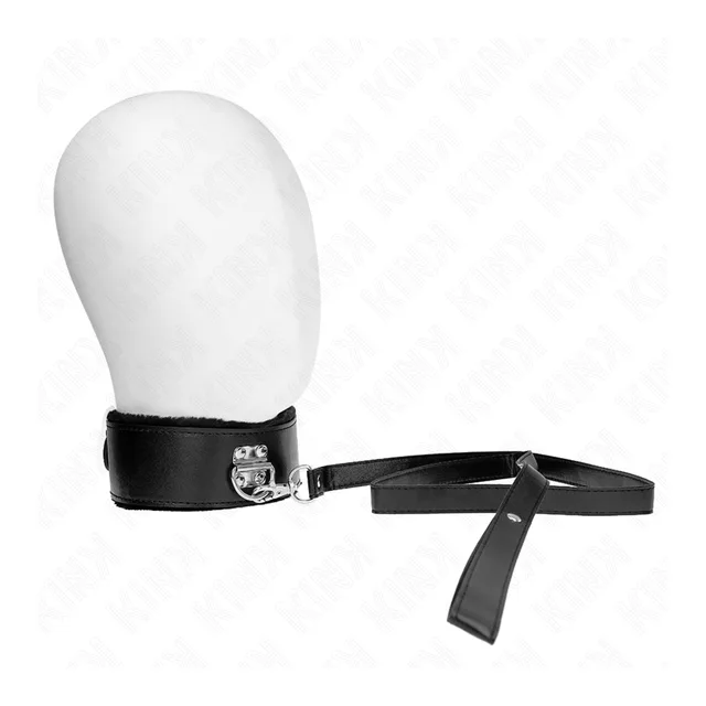 Collier Laisse en Cuir à Clous Argentés