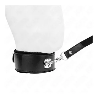 Collier Laisse en Cuir à Clous Argentés
