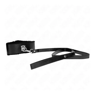 Collier Laisse en Cuir à Clous Argentés