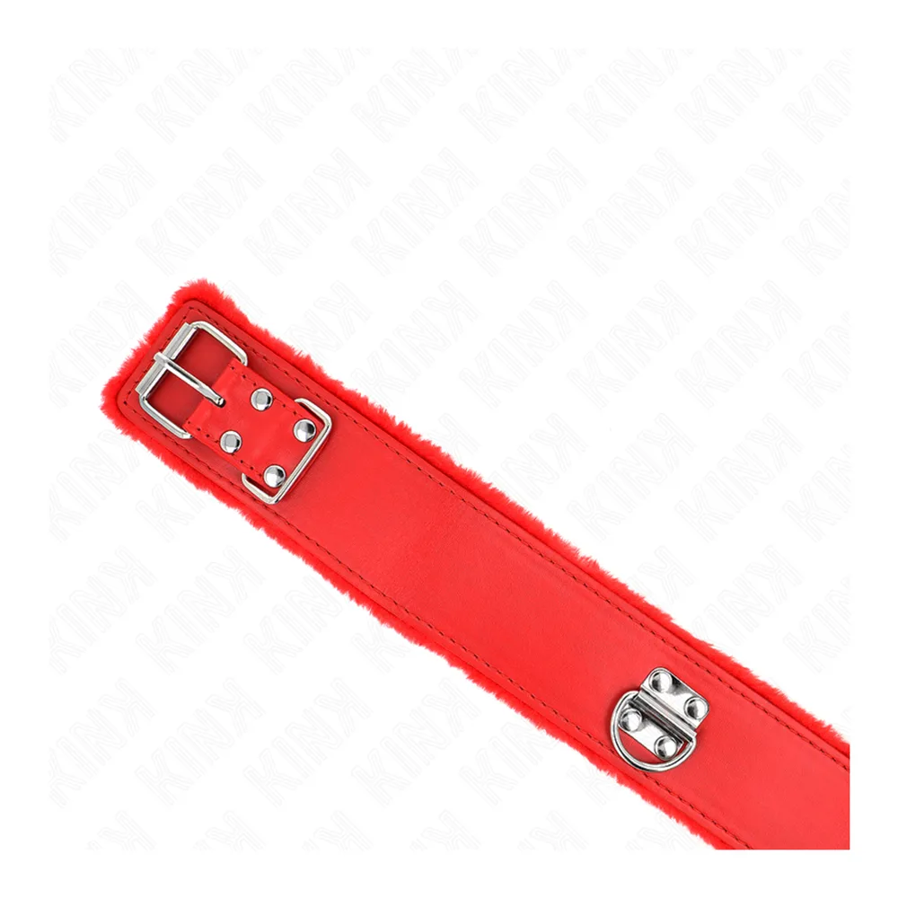 Collier Laisse Clous Rouge Ajustable 40-48 cm Kink