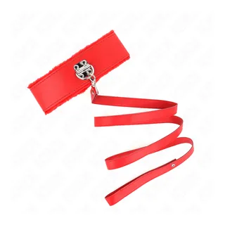 Collier Laisse Clous Rouge Ajustable 40-48 cm Kink vue 5