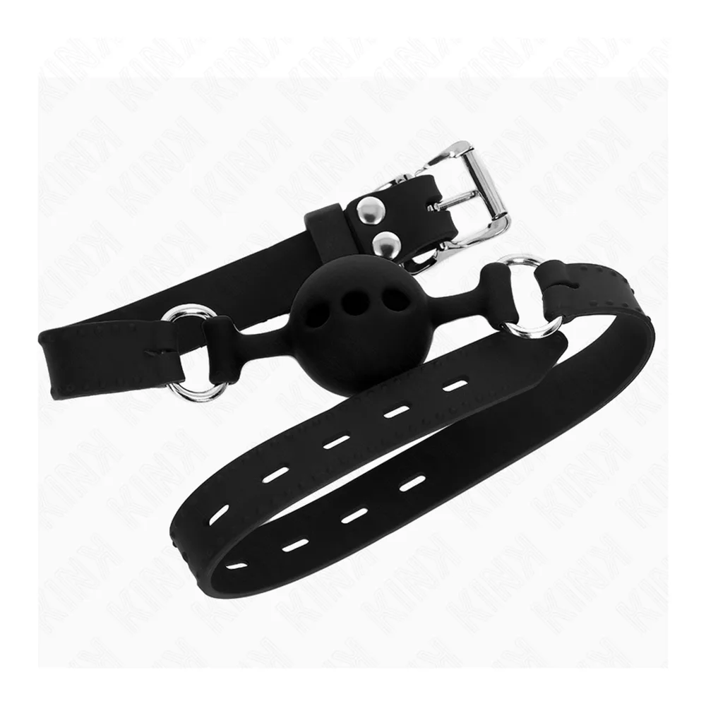 Bâillon Entièrement Silicone Boule Kink - vue de dos