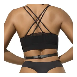 Harnais Poitrine Chaîne Cuir Subblime - détail de la texture