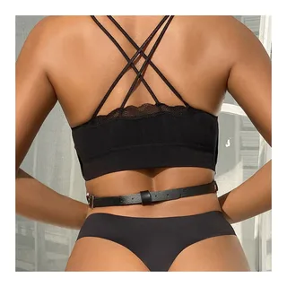 Harnais Poitrine Chaîne Cuir Subblime - avec son échelle de taille