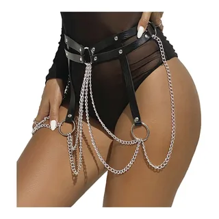 Chaine Bague Cuir Ceinture Subblime - avec sa base